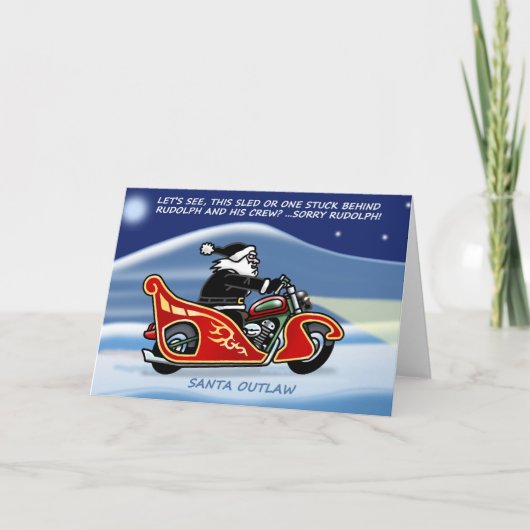 De Kerstkaart van Outlaw© van de kerstman Feestdagen Kaart (Voorkant)