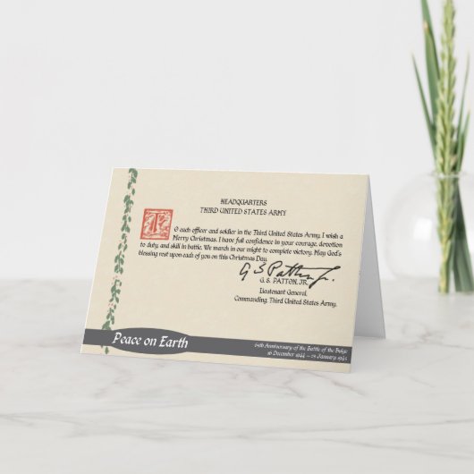 De Kerstkaart van Patton Feestdagen Kaart (Voorkant)
