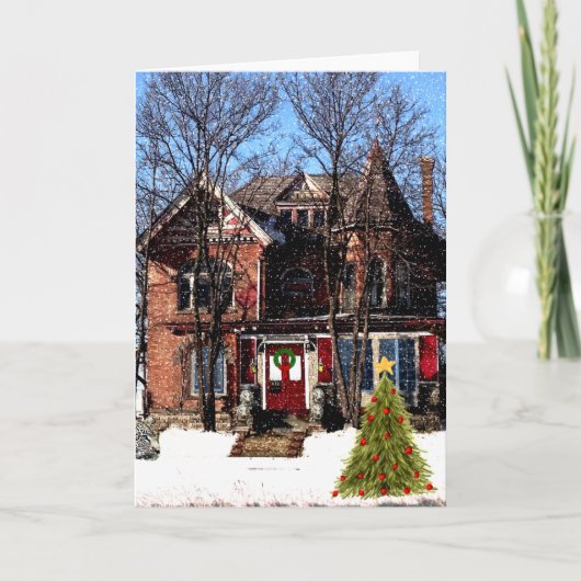 De Kerstkaart van Saginaw Feestdagen Kaart (Voorkant)