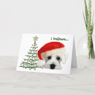 De Kerstkaart van Schnauzer Feestdagen Kaart