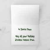 De Kerstkaart van Schnauzer van de kerstman Feestdagen Kaart (Binnen)