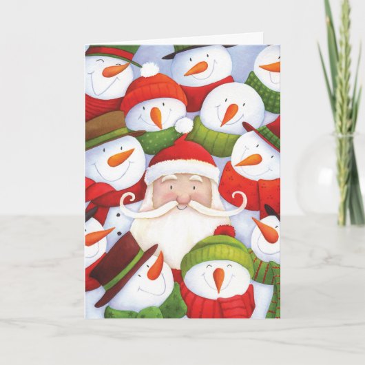 De Kerstkaart van Selfies van de kerstman Feestdagen Kaart (Voorkant)