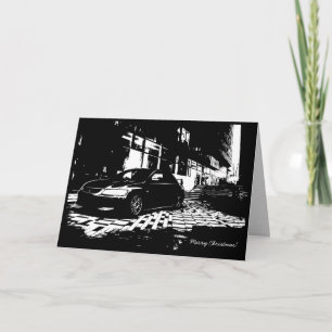 De Kerstkaart van Themed van de Auto EVO IX Feestdagen Kaart