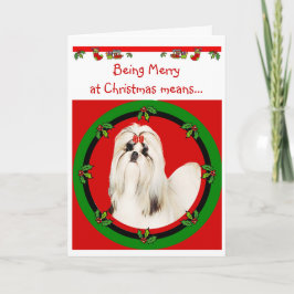 De Kerstkaart van Tzu van Shih Feestdagen Kaart