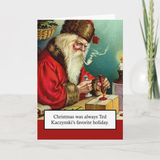 De Kerstkaart van Unabomber Feestdagen Kaart (Voorkant)