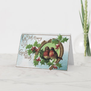 De Kerstkaart van vogels Feestdagen Kaart