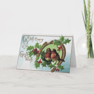 De Kerstkaart van vogels Feestdagen Kaart