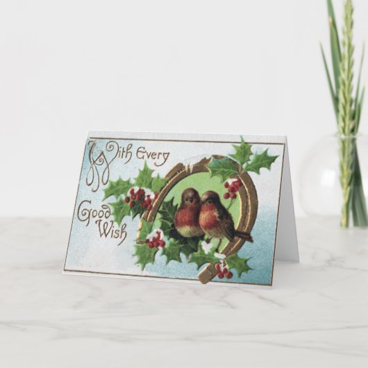 De Kerstkaart van vogels Feestdagen Kaart (Voorkant)