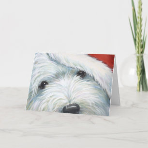 De Kerstkaart van Westie van de "verwarde Feestdagen Kaart