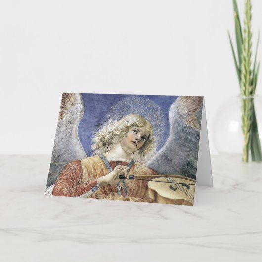 De Kerstkaarten Melozzo DA Forli van de Engel van Feestdagen Kaart (Voorkant)