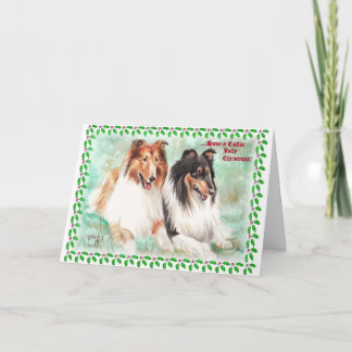 De Kerstkaarten van de collie heel Feestdagen Kaart