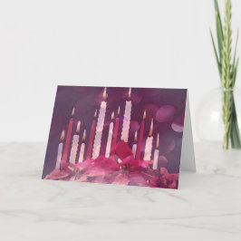 De Kerstkaarten van de Kaarsen van Kerstmis Feestdagen Kaart