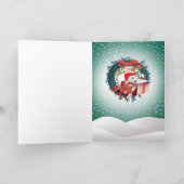 De Kerstkaarten van de Kerstman van Westie Feestdagen Kaart (Binnen)