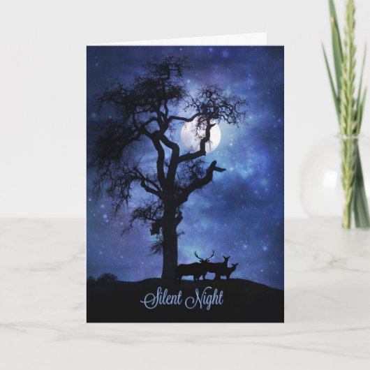 De Kerstkaarten van de Natuur van het wild, Stille Feestdagen Kaart (Voorkant)