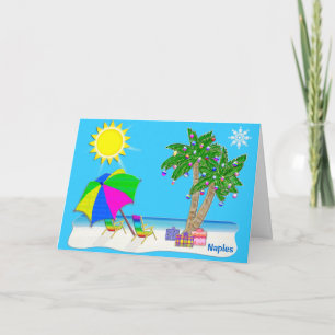 De Kerstkaarten van Napels Florida.  Personaliseer Feestdagen Kaart