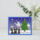 De Kerstkaarten "Vrolijke Kerstmis " van nonnen Feestdagenkaart (Staand voorkant)