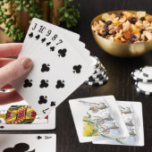 De kerstkaasspeelkaarten inbrengen pokerkaarten (Insitu)