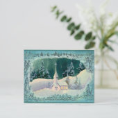 De kerstkerk van Sharon Feestdagenkaart (Staand voorkant)