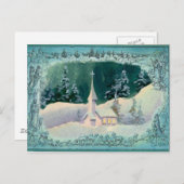 De kerstkerk van Sharon Feestdagenkaart (Voorkant / Achterkant)