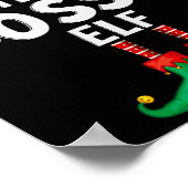 De kerstkerst van de familie Bossy Elf Poster (Hoek)