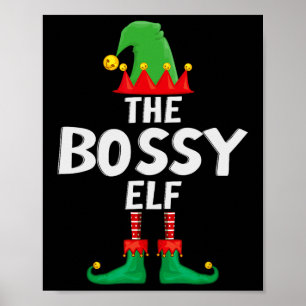 De kerstkerst van de familie Bossy Elf Poster