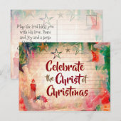 De kerstkerstak vieren feestdagenkaart (Voorkant / Achterkant)