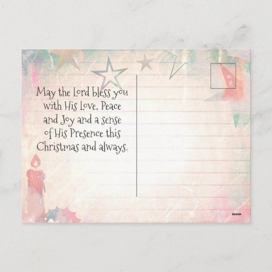 De kerstkerstak vieren feestdagenkaart (Achterkant)