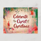 De kerstkerstak vieren feestdagenkaart (Voorkant)