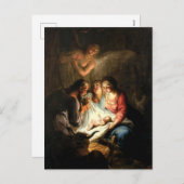 De kerstkerstkerststal Heilige Nacht 18e Eeuwse Ku Feestdagenkaart (Voorkant / Achterkant)