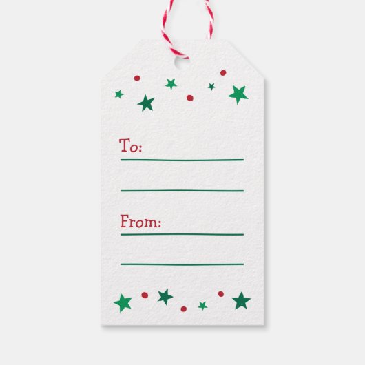 de kerstkerstman van Boston, die kerst zalig maakt Cadeaulabel (Achterkant)