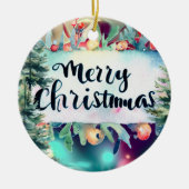 De kerstkleuren keramisch ornament (Voorkant)