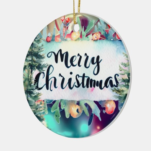 De kerstkleuren keramisch ornament (Links)