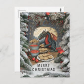 De kerstkoekjes van Dragon Briefkaart (Voorkant / Achterkant)