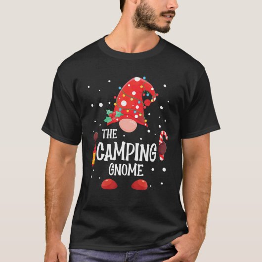De kerstkoepel van de Camping Gnome die Familie va T-shirt (Voorkant)