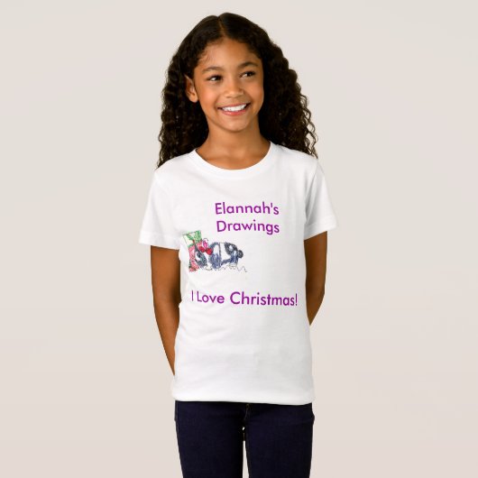 De kerstkonijn t-shirt (Voorkant volledig)