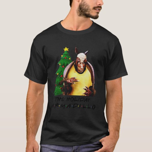 De kerstkostuset van de familie Holiday Armadillo T-shirt (Voorkant)