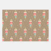 De kerstkraker Gold Stars Kraft Inpakpapier Vel (Voorkant 3)