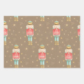 De kerstkraker Gold Stars Kraft Inpakpapier Vel (Voorkant 2)