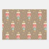 De kerstkraker Gold Stars Kraft Inpakpapier Vel (Voorkant)