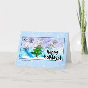 De kerstkunst van je kind hier Prettige feestdagen