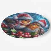 De Kerstliedjeszangers Papieren Bordje (Gekanteld)