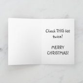 De Kerstlijst (Kaart) Feestdagen Kaart (Binnen)