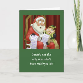 De Kerstlijst (Kaart) Feestdagen Kaart