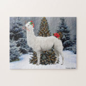 "De kerstllama" Legpuzzel (Horizontaal)