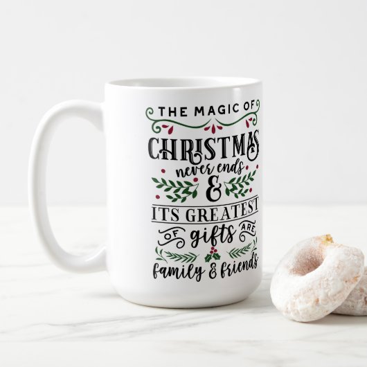 De kerstmagie... koffiemok (Met donut)