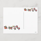 De kerstmagie van de egel feestdagenkaart (Achterkant)