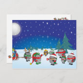 De kerstmagie van de egel feestdagenkaart (Voorkant / Achterkant)