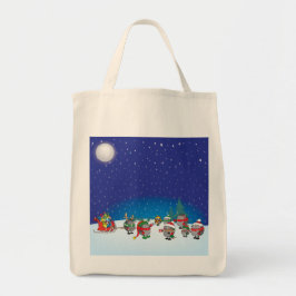 De kerstmagie van de egel tote bag
