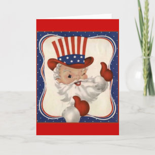 De Kerstman als Uncle Sam Feestdagen Kaart