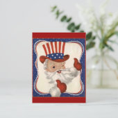 De Kerstman als Uncle Sam Feestdagenkaart (Staand voorkant)
